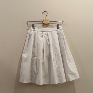 Uniqlo Airism White A-Line Pleated Skirt